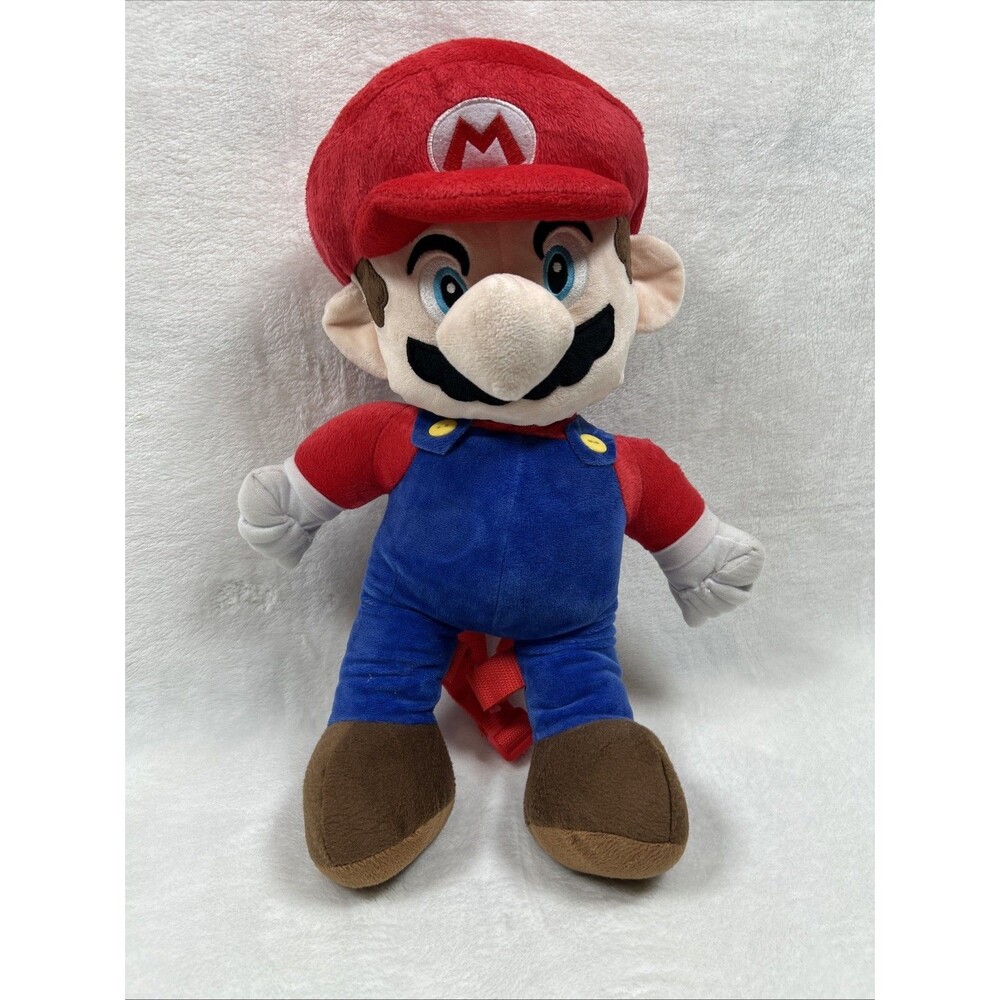 Nintendo Super Mario Plush Backpack 18 inches Pocket On Back 2024